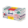 Kindii Sensitive chusteczki 3+1gratis, 4x60 sztuk