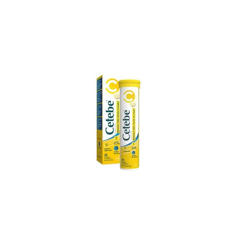 Cetebe Witamina C 1000+Acerola+B-complex, 20 tabletek musujących