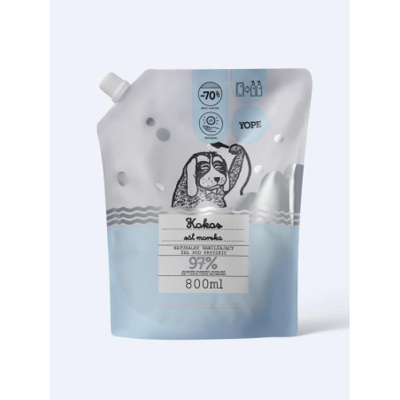 YOPE refill Kokos i Sól Morska, 800ml