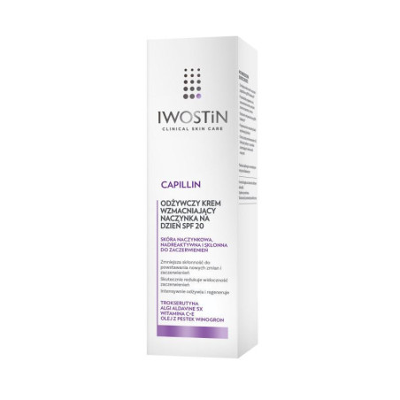IWOSTIN CAPILLIN Krem wzmacniający na naczynka, SPF 20, bogata konsystencja 40 ml
