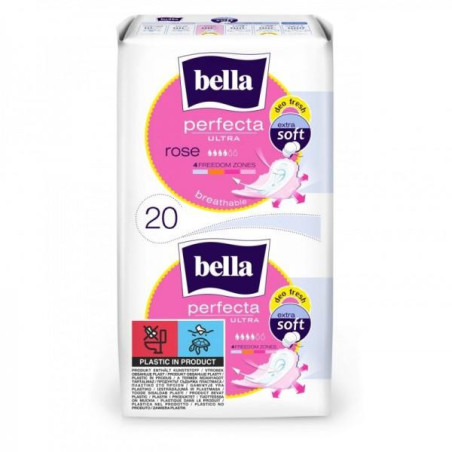 Bella Perfecta Ultra rose podpaski, 20 sztuk