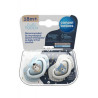 Canpol babies Bonjour Paris Smoczek silikonowy Light touch 18m+ symetryczny, niebieski, 2 sztuki