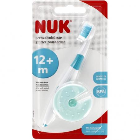 Nuk Szczoteczka do zębów z pierścieniem zabezpieczającym dla dzieci po 1 roku, 1 sztuka