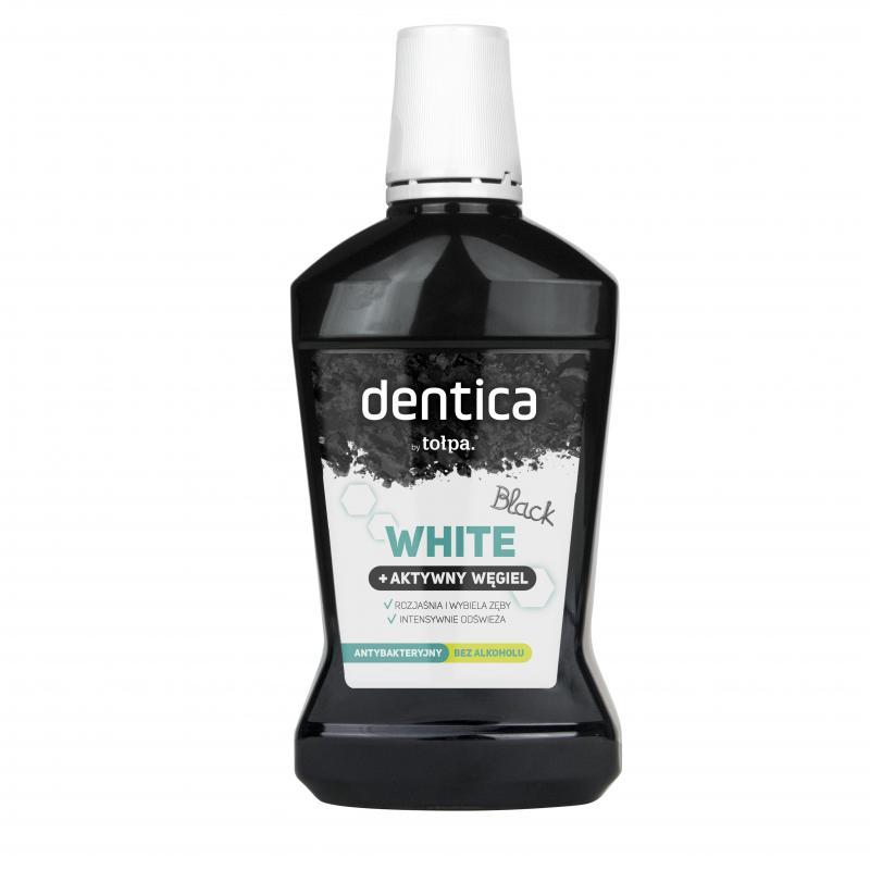 Dentica By Tołpa Black White, płyn do płukania jamy ustnej, 500 ml