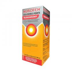 Nurofen dla dzieci Forte, smak truskawkowy, 40 mg/ml, 100 ml