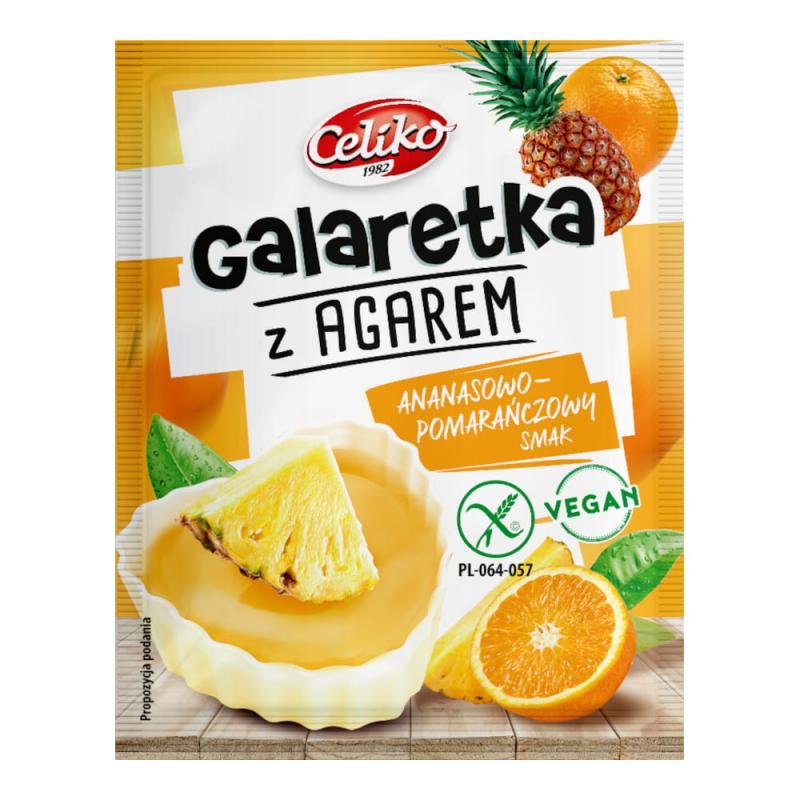 Celiko Galaretka o smaku ananasowo-pomarańczowym z agarem, 45 g
