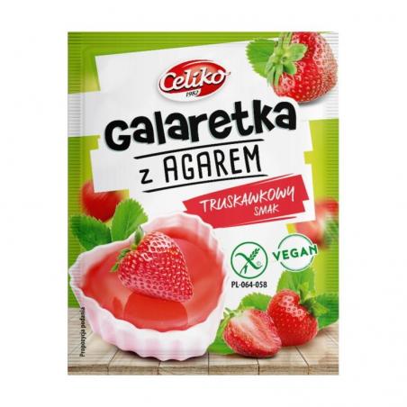 Celiko Galaretka z agarem o smaku truskawkowym, 45 g