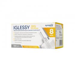 Iglessy igły insulinowe 30G 0,30 x 8 mm, 100 sztuk