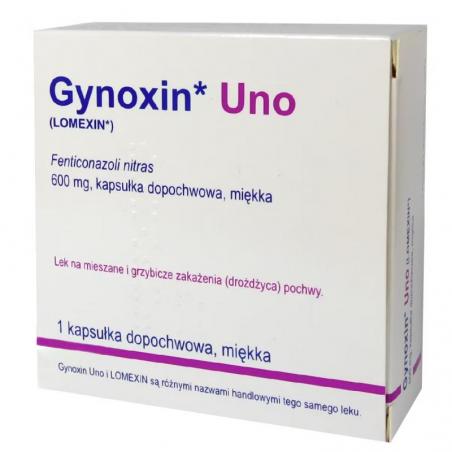  Gynoxin Uno 600 mg, 1 kapsułka dopochwowa miękka