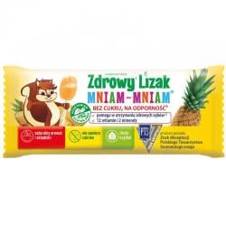 Zdrowy Lizak Mniam-Mniam o smaku ananasowym, 1 sztuka