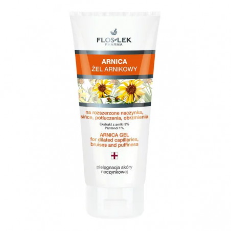 Flos-Lek Pharma Arnica, żel arnikowy na rozszerzone naczynka, sińce, potłuczenia, obrzmienia, 200 ml