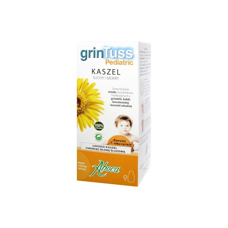 GrinTuss Pediatric, syrop na kaszel suchy i mokry, 128 g