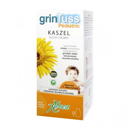 GrinTuss Pediatric, syrop na kaszel suchy i mokry, 128 g