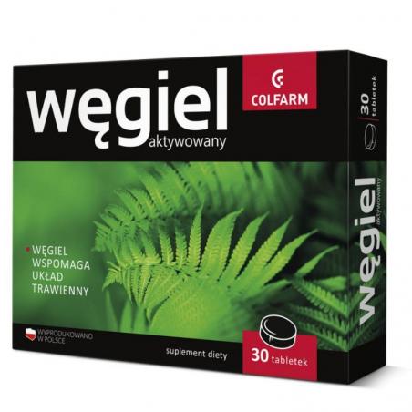 Colfarm Węgiel aktywowany, 30 tabletek