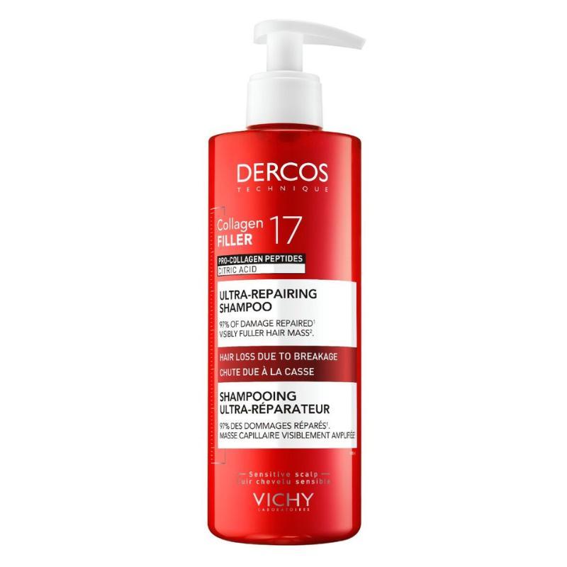 Vichy Dercos Collagen 17 Filler Szampon ultra-regenerujący, 400 ml