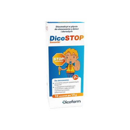 Dicostop, płyn doustny, 10 saszetek