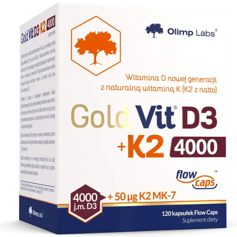 Olimp Gold-Vit D3+K2 4000, 120 kapsułek