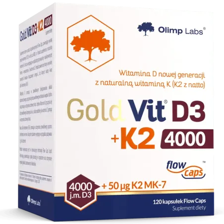 Olimp Gold-Vit D3+K2 4000, 120 kapsułek