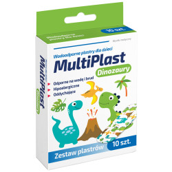 MultiPlast Dinozaury Wodoodporne plastry, 10 sztuk