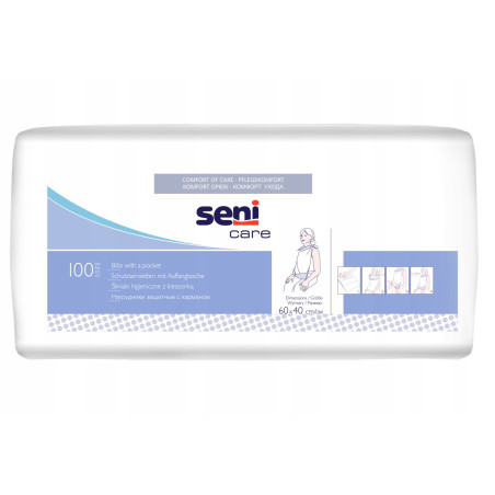 Seni Care Śliniaki z kieszonką, 100 sztuk