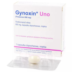 Gynoxin Uno, 600 mg, kapsułka dopochwowa, miękkie, 1 sztuka