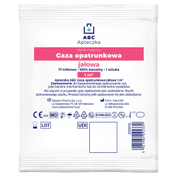 Apteczka ABC Gaza opatrunkowa jałowa 17 nitkowa 1 m2, 1 sztuka