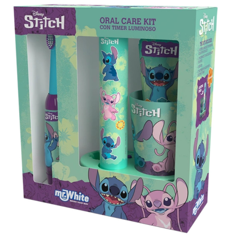 Mr.White Stitch Zestaw prezentowy do mycia zębów dla dzieci 3+, 1 zestaw