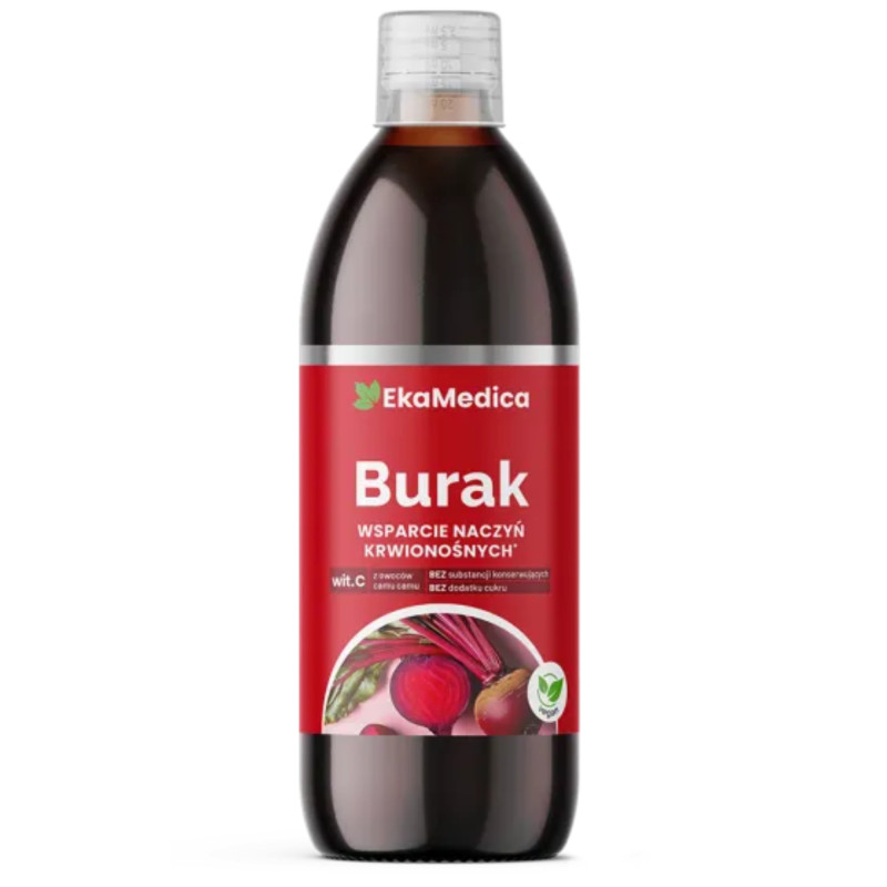EkaMedica Burak, sok z buraków z witaminą C, 500 ml