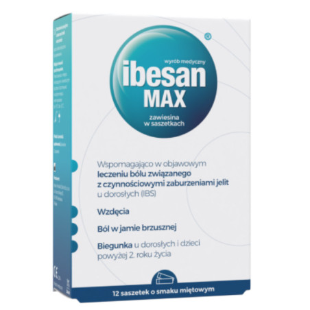 Ibesan Max o smaku miętowym, zawiesina doustna, 12 saszetek