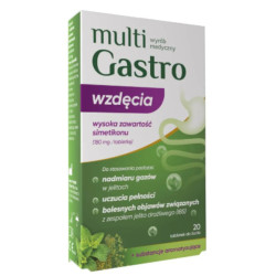 MultiGastro Wzdęcia, 20 tabletek do żucia