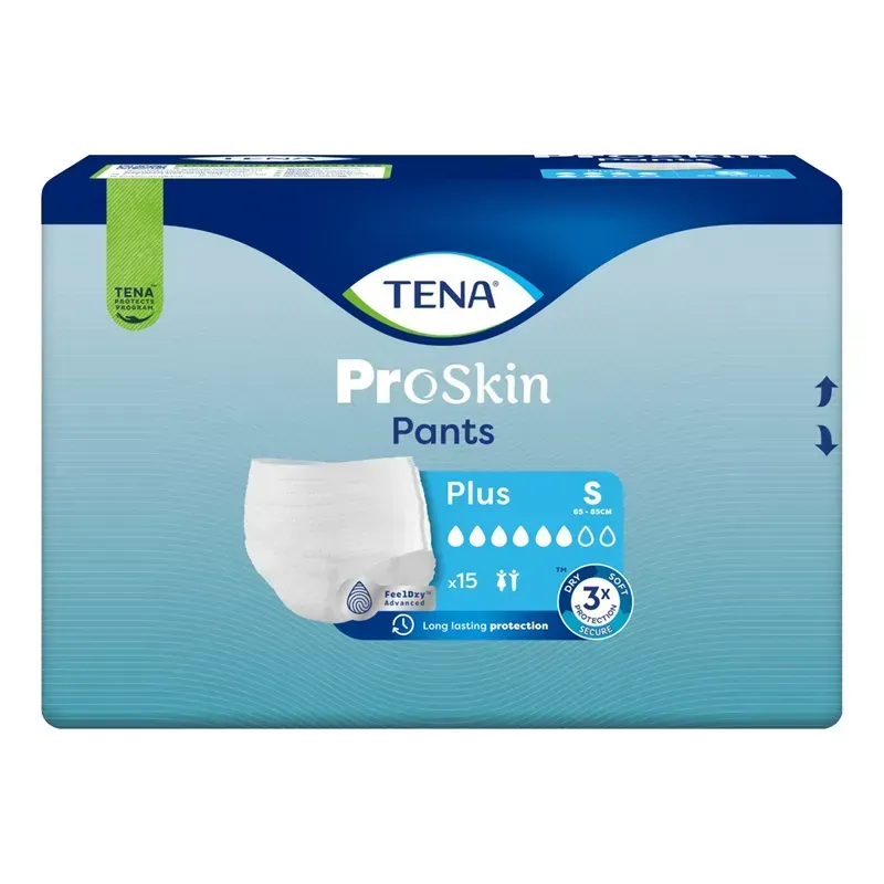 Tena Pants ProSkin Plus, majtki chłonne, rozmiar S, 15 sztuk