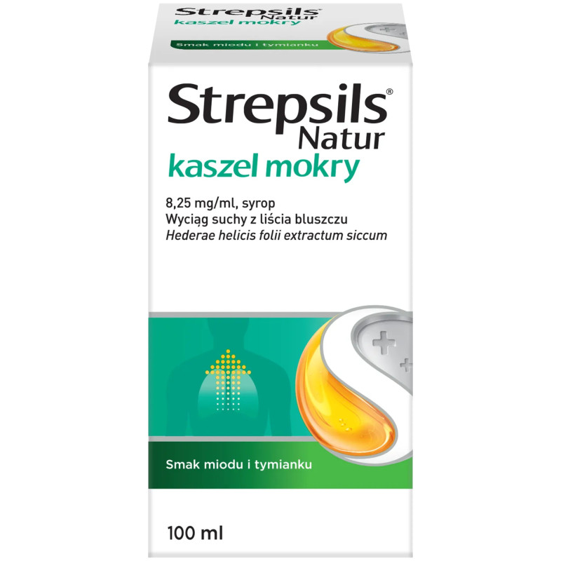 Strepsils Natur kaszel mokry 8,25 mg/ml, syrop, 100 ml