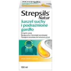 Strepsils Natur kaszel suchy i podrażnione gardło 30 mg/ml, syrop, 100 ml