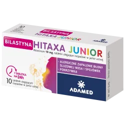 Bilastyna Hitaxa Junior 10 mg, 10 tabletek ulegających rozpadowi w jamie ustnej