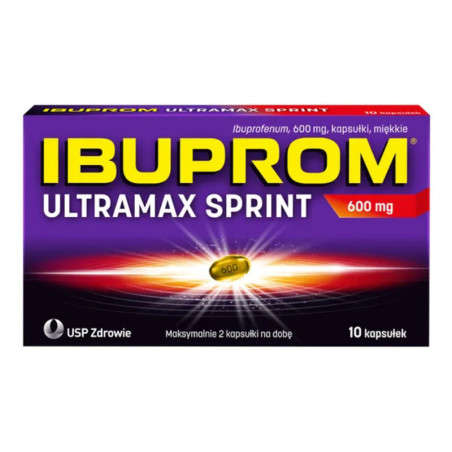 Ibuprom Ultramax Sprint 600 mg, 10 kapsułek miękkich