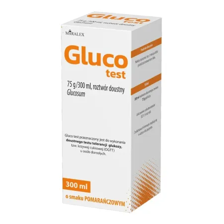 Gluco test 75 g/300ml, roztwór doustny, 300 ml