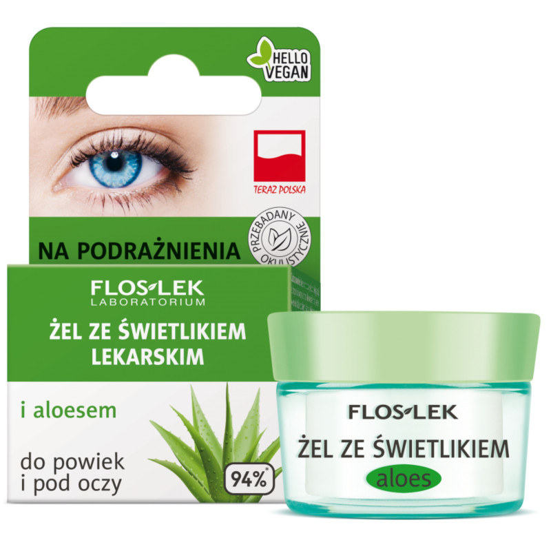 Flos-Lek Żel ze świetlikiem lekarskim i aloesem do powiek i pod oczy, 10 g