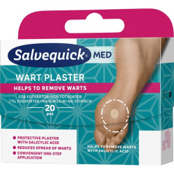 Salvequick Med Wart Plaster, plastry na kurzajki na stopach, 20 sztuk