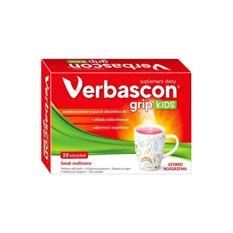Verbascon Grip Kids, proszek, 10 saszetek