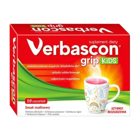 Verbascon Grip Kids, proszek, 10 saszetek