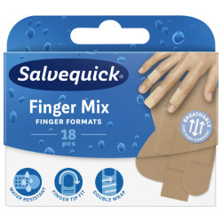 Salvequick Finger Mix plastry, 18 sztuk