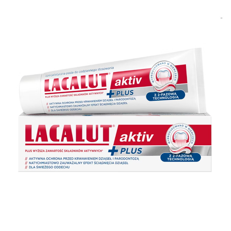 Lacalut Aktiv Plus, pasta do zębów, 75 ml