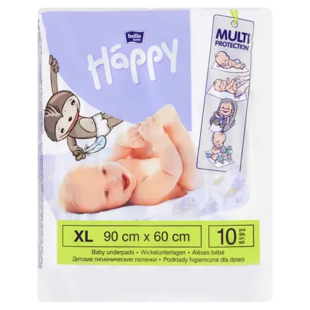 Bella Baby Happy Podkłady higieniczne XL, 60 cm x 90 cm, 10 sztuk