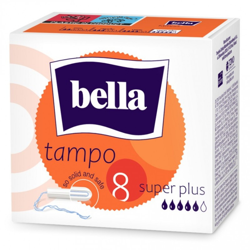 Bella Tampo Super Plus, to ampony higieniczne, 8 sztuk