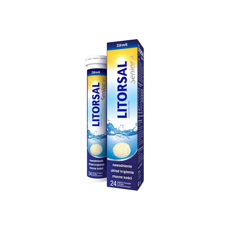 Zdrovit Litorsal Senior +, tabletki musujące, 24 sztuki