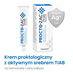 Procto-Zac Silver, krem proktologiczny z kompleksem srebra TIAB, 25 ml