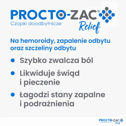 Procto-Zac Relief, czopki doodbytnicze, 10 sztuk