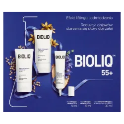 Zestaw Promocyjny Bioliq 55+, krem na dzień, 50 ml + krem na noc, 50 ml + krem do skóry wokół oczu, ust, 30 ml