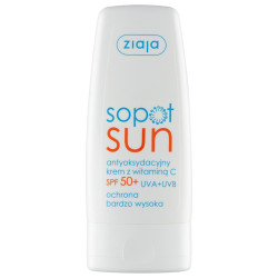 Ziaja Sopot Sun Antyoksydacyjny krem z witaminą C SPF50+ 50 ml