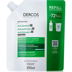 Vichy Dercos DS Szampon przeciwłupieżowy, włosy normalne i przetłuszczające się, opakowanie uzupełniające, 390 ml